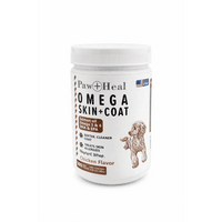 Paw & Heal - Omega 3 Treats For Dogs Skin and Coat 180 Soft Chews - Chicken